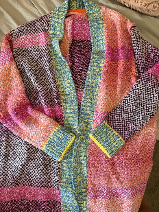 Red Dress Boutique Sweaters - Colorblock Multicolor Open-Front Women's Sweater Cardigan